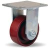 Hamilton Whirlaway 600 lbs Capacity 4x1.5 Inch Metal Wheel Rigid Caster - 3/4" Straight Roller Bearing Heavy Duty Hamilton