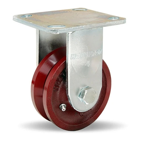 R-WW-4V Hamilton Whirlaway Rigid Caster - 4" V-Grooved Wheel with 5/8" Roller Bearing - Industrial & Commercial Mobility Solution Hamilton