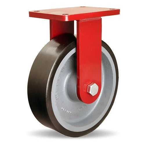 Hamilton Spinfinity ZFFM Series Rigid Caster - 10" x 3" Duralast XC (70D) Wheel, 3/4" Sealed Precision Ball Bearings, 3200 lbs. Load Capacity - Maintenance-Free - R-ZFFM-13DB70 Hamilton