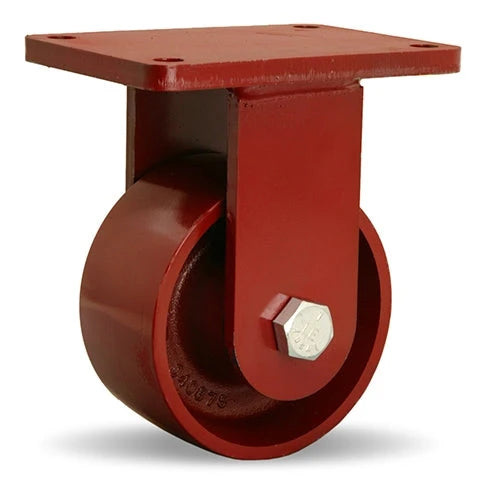 Hamilton Spinfinity R-ZFFM-63MB: 6x3" Cast Iron Metal Wheel Rigid Caster - Maintenance-Free with Precision Bearings Hamilton