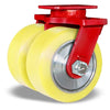 Hamilton Spinfinity R-ZFSEC2-95POYB-ULTRA Dual Rigid Caster - 9"x5" Natural Polyurethane Wheel with Precision Ball Bearings - Industrial Strength & Agility Hamilton