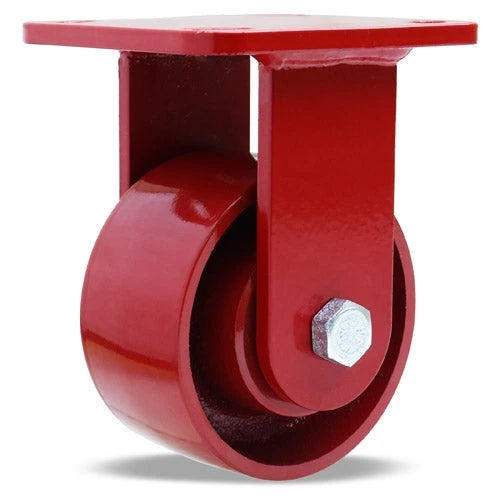 Hamilton ZFWH Series Rigid Caster with 4" x 2" Cast Iron Metal Wheel with 1/2" Sealed Precision Ball Bearings Hamilton