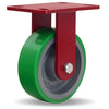 Hamilton ZFWH Series Rigid Caster with 6" x 2" Duralast Polyurethane (95A) on Cast Iron Wheel with 1/2" Sealed Precision Ball Bearings Hamilton