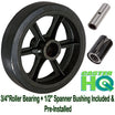 12" x 2-1/2" Rubber Cast Iron Industrial Replacement Wheel – 1200 lb | CasterHQ