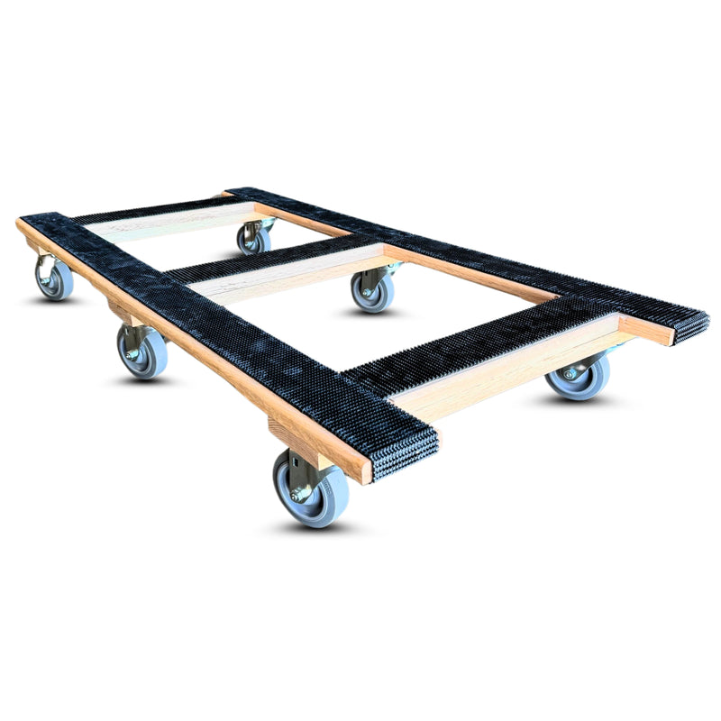 RoverMax CentiRoller Dolly | 50"x24"  Deck | 3.5" Diameter 6-Wheel H-Frame Dolly with 1200 lbs Capacity for Professional Movers CasterHQ
