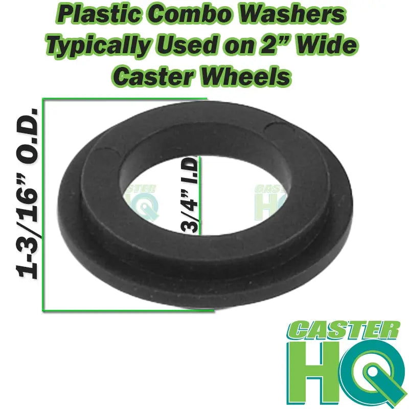 Plastic Combo  Washers | 3/4" I.D. x 1-3/16" O.D. - PACK OF 10 -  | CasterHQ