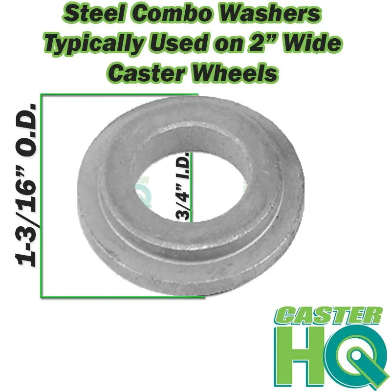 Steel Combo  Washers | 3/4" I.D. x 1-3/16" O.D. - PACK OF 10 -  | CasterHQ