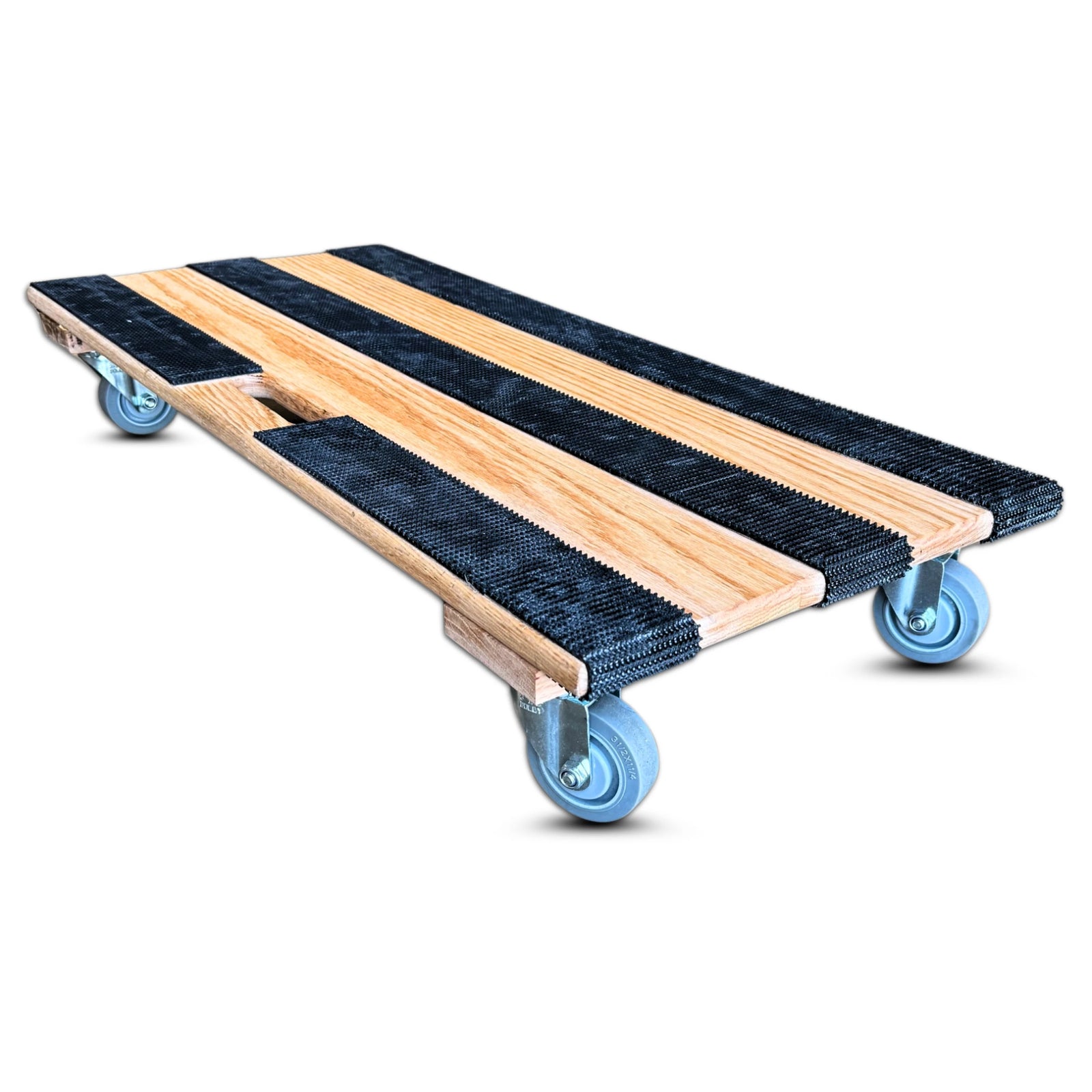 18 Inch x 40 Inch RoverMax GlidePro XL Oak Dolly - 1000 lbs Capacity | 3.5 Inch Non-Marking Wheels | Solid Deck | USA-Made CasterHQ