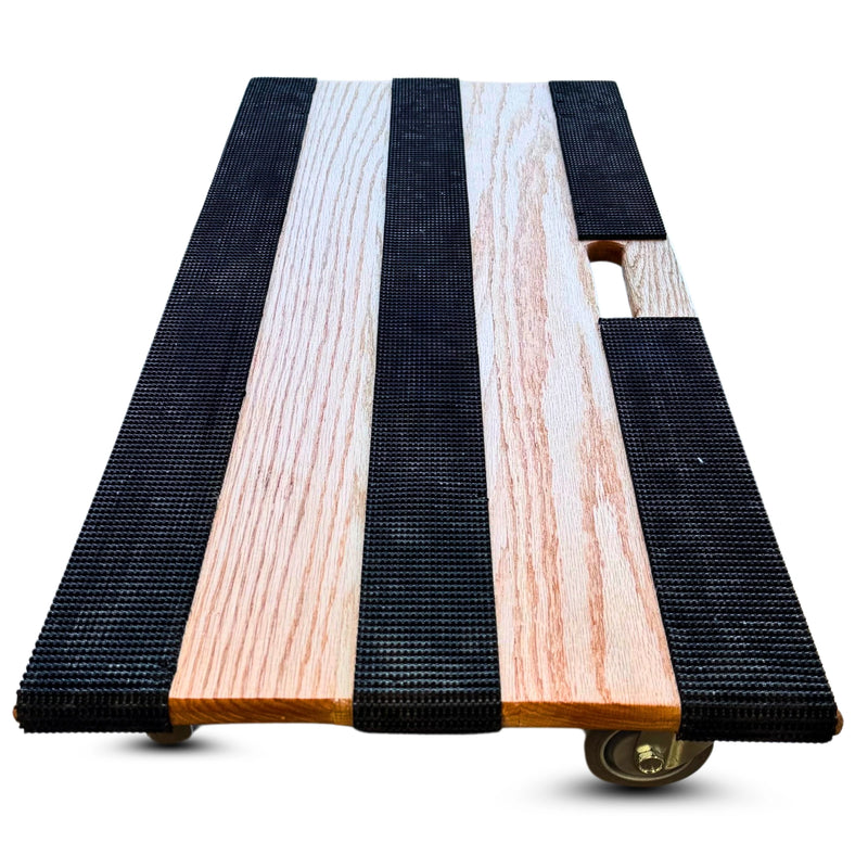 18 Inch x 40 Inch RoverMax GlidePro XL Oak Dolly - 1000 lbs Capacity | 4 Inch Non-Marking Wheels | Solid Deck | USA-Made CasterHQ
