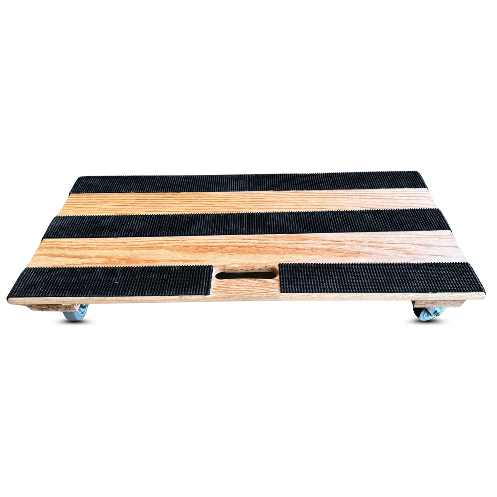 18 Inch x 40 Inch RoverMax GlidePro XL Oak Dolly - 1000 lbs Capacity | 5 Inch Non-Marking Wheels | Solid Deck | USA-Made CasterHQ