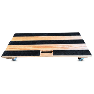 18 Inch x 40 Inch RoverMax GlidePro XL Oak Dolly - 1000 lbs Capacity | 5 Inch Non-Marking Wheels | Solid Deck | USA-Made CasterHQ