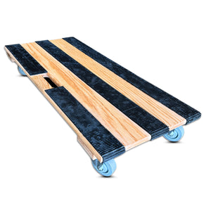 18 Inch x 40 Inch RoverMax GlidePro XL Oak Dolly - 1000 lbs Capacity | 4 Inch Non-Marking Wheels | Solid Deck | USA-Made CasterHQ