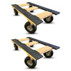 RoverMax Mover XT Heavy Duty Oak Dolly 2-Pack - 1400 lbs Capacity Each | 10 Inch Pneumatic Casters | All-Terrain | USA-Made