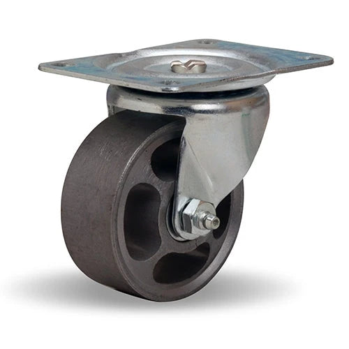 Hamilton Leader 3-Inch Swivel Caster, 250 lbs Load Capacity - Metal Wheel, 1 1/4" Width, 1/2" Roller Bearing - S-223-MH Hamilton