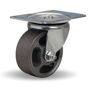 Hamilton Leader 3-Inch Swivel Caster, 250 lbs Load Capacity - Metal Wheel, 1 1/4" Width, 1/2" Roller Bearing - S-223-MH Hamilton
