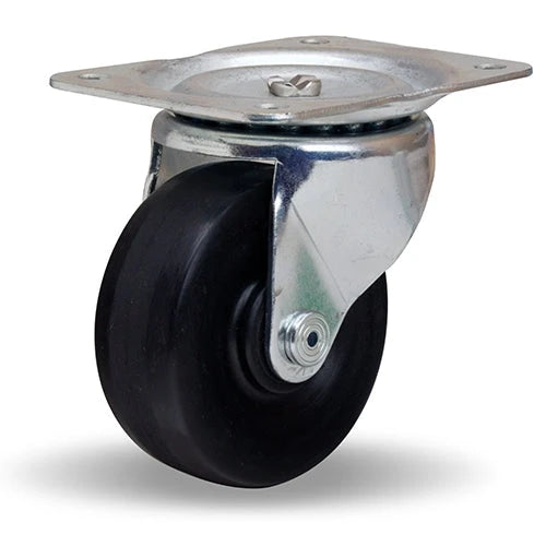 Hamilton Leader Swivel Caster 4x1.5 Inch Ebonite Solid Rubber Wheel, 300 lbs Load Capacity, 1/2" Oilless Sleeve Bearing - S-224-EO Hamilton