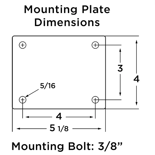 Hamilton Leader Swivel Caster 4x1.5 Inch Ebonite Solid Rubber Wheel, 300 lbs Load Capacity, 1/2" Oilless Sleeve Bearing - S-224-EO Hamilton