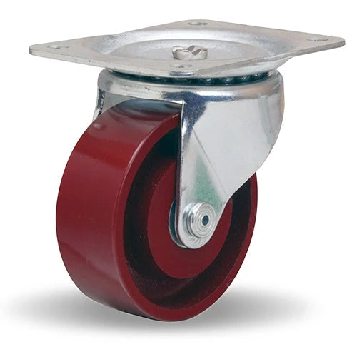 Hamilton S-224-MH Swivel Caster - 4 Inch Metal Wheel, 375 lbs Load Capacity, 1/2" Straight Roller Bearing - Durable Industrial Caster Hamilton