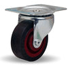 Hamilton S-224-RH Swivel Caster - 4x1.5 Inch Mold-On Rubber Wheel, 200 lbs Load Capacity, Cast Iron, 1/2" Straight Roller Bearing - Durable Industrial Caster Hamilton