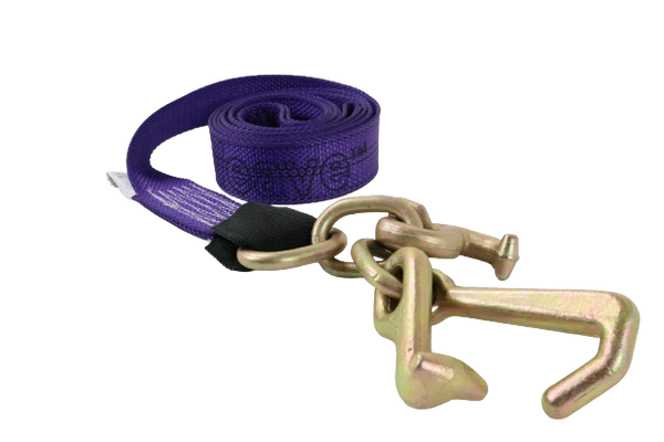 2" x 10' Diamond Weave Strap with RTJ Cluster Hook - Reinforced Eye, 3,333 lbs WLL, Multiple Colors CasterHQ