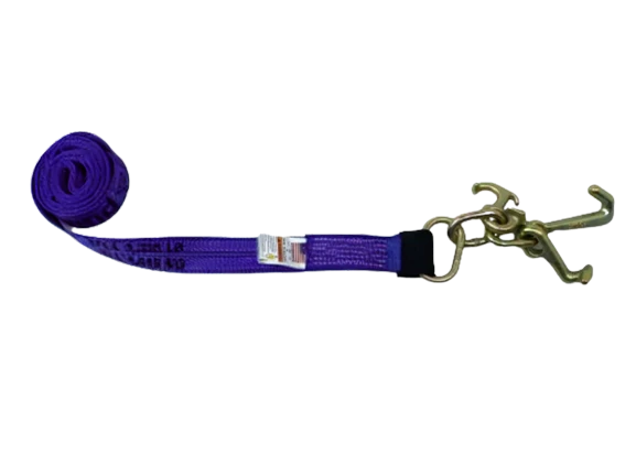 2" x 10' Diamond Weave Strap with RTJ Cluster Hook - Reinforced Eye, 3,333 lbs WLL, Multiple Colors CasterHQ