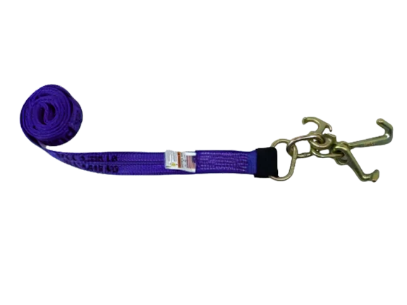 2" x 10' Diamond Weave Strap with RTJ Cluster Hook - Reinforced Eye, 3,333 lbs WLL, Multiple Colors CasterHQ