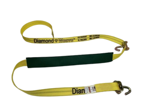 2" x 12' Diamond Weave Ratchet Strap w/ Swivel J Hooks