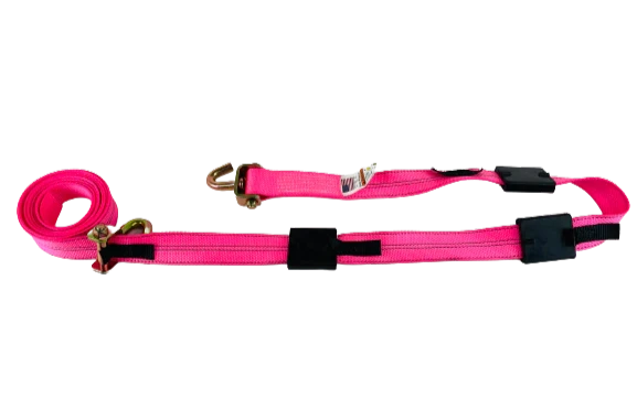 Heavy-Duty 2-inch x 14-ft Cargo Strap with Wire Hooks & Rubber Cleats, 3333 lbs Load Capacity - Diamond Weave for Secure Towing and Transportation SAFE 'N SECURE LLC