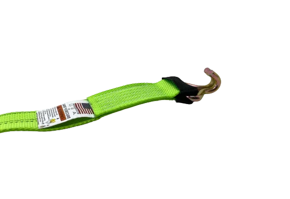 Heavy-Duty 2-inch x 14-ft Cargo Strap with Wire Hooks & Rubber Cleats, 3333 lbs Load Capacity - Diamond Weave for Secure Towing and Transportation SAFE 'N SECURE LLC