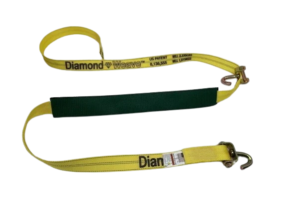 Heavy-Duty Cargo Strap 2" x 14' with Swivel J Hook & Low-Profile Sleeve - 3,333 lbs Load Capacity - S-2X14SJLP-DW SAFE 'N SECURE LLC