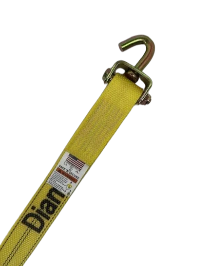Heavy-Duty Cargo Strap 2" x 14' with Swivel J Hook & Low-Profile Sleeve - 3,333 lbs Load Capacity - S-2X14SJLP-DW SAFE 'N SECURE LLC