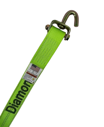 Heavy-Duty Cargo Strap 2" x 14' with Swivel J Hook & Low-Profile Sleeve - 3,333 lbs Load Capacity - S-2X14SJLP-DW SAFE 'N SECURE LLC