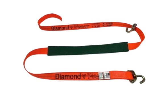 Heavy-Duty Cargo Strap 2" x 14' with Swivel J Hook & Low-Profile Sleeve - 3,333 lbs Load Capacity - S-2X14SJLP-DW SAFE 'N SECURE LLC