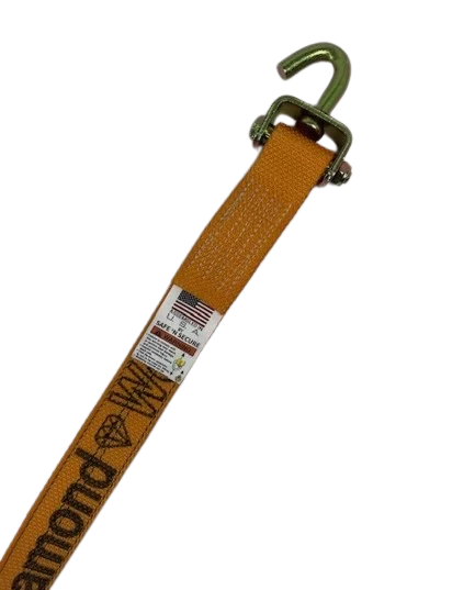 Heavy-Duty Cargo Strap 2" x 14' with Swivel J Hook & Low-Profile Sleeve - 3,333 lbs Load Capacity - S-2X14SJLP-DW SAFE 'N SECURE LLC
