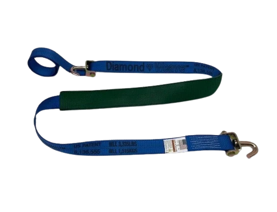 Heavy-Duty Cargo Strap 2" x 14' with Swivel J Hook & Low-Profile Sleeve - 3,333 lbs Load Capacity - S-2X14SJLP-DW SAFE 'N SECURE LLC