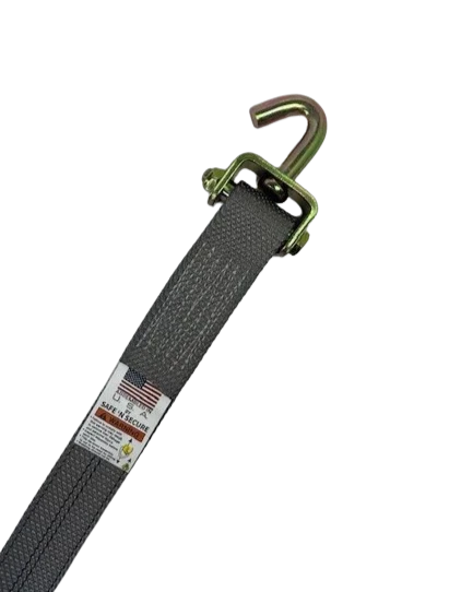 Heavy-Duty Cargo Strap 2" x 14' with Swivel J Hook & Low-Profile Sleeve - 3,333 lbs Load Capacity - S-2X14SJLP-DW SAFE 'N SECURE LLC