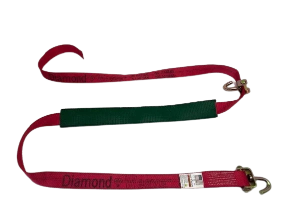 Heavy-Duty Cargo Strap 2" x 14' with Swivel J Hook & Low-Profile Sleeve - 3,333 lbs Load Capacity - S-2X14SJLP-DW SAFE 'N SECURE LLC