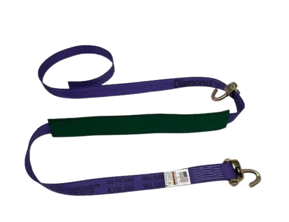 Heavy-Duty Cargo Strap 2" x 14' with Swivel J Hook & Low-Profile Sleeve - 3,333 lbs Load Capacity - S-2X14SJLP-DW SAFE 'N SECURE LLC