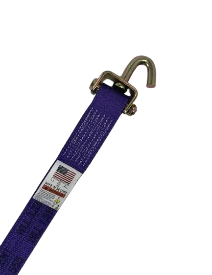 Heavy-Duty Cargo Strap 2" x 14' with Swivel J Hook & Low-Profile Sleeve - 3,333 lbs Load Capacity - S-2X14SJLP-DW -  | CasterHQ