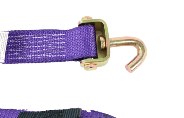 2-inch x 14-foot Ratchet Strap with Swivel J-Hooks & Rubber Cleats - Diamond Weave, 3,333 lbs Load Capacity - Durable & Secure Cargo Tie-Down SAFE 'N SECURE LLC