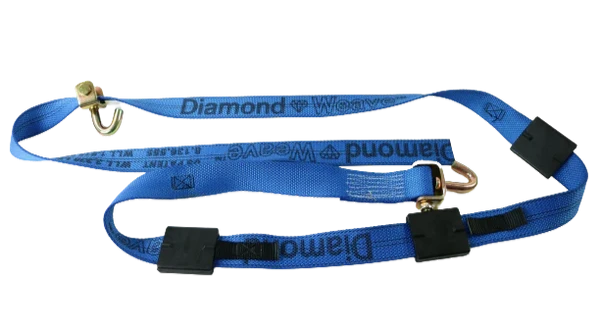2-inch x 14-foot Ratchet Strap with Swivel J-Hooks & Rubber Cleats - Diamond Weave, 3,333 lbs Load Capacity - Durable & Secure Cargo Tie-Down SAFE 'N SECURE LLC