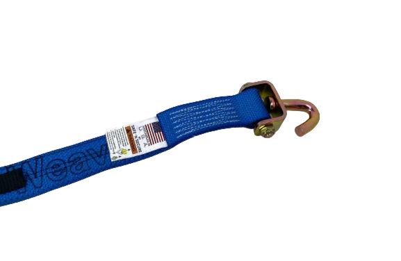 2-inch x 14-foot Ratchet Strap with Swivel J-Hooks & Rubber Cleats - Diamond Weave, 3,333 lbs Load Capacity - Durable & Secure Cargo Tie-Down SAFE 'N SECURE LLC