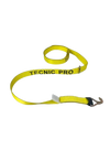 2" x 14' Yellow TECNIC Replacement Car Hauler Strap with Double J Wire Hooks CasterHQ