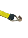2" x 14' Yellow TECNIC Replacement Car Hauler Strap with Double J Wire Hooks CasterHQ