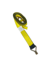 2" x 14' Yellow TECNIC Replacement Car Hauler Strap with Double J Wire Hooks CasterHQ