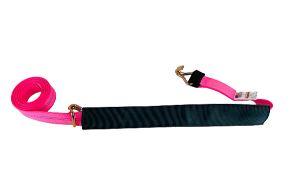 Heavy-Duty Cargo Strap 2" x 14' - Diamond Weave with Wire Hooks & Low Profile Sleeve - 3,333 lbs Load Capacity - S-2X14WHRELP-DW SAFE 'N SECURE LLC