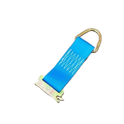 2" x 6" Rope Tie-Down with Spring E-Track Fitting and D-Ring, 1000 lbs WLL, 0.5 lbs CasterHQ