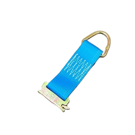 2" x 6" Rope Tie-Down with Spring E-Track Fitting and D-Ring, 1000 lbs WLL, 0.5 lbs CasterHQ
