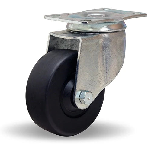 Hamilton S-303-1/2-E Swivel Caster, 3.5-inch Ebonite Rubber Wheel, 225 lbs Load Capacity, 1/2" Oilless Sleeve Bearing - General Utility Hamilton
