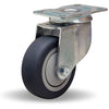 Hamilton S-303-1/2-TE Swivel Caster, 240 lbs Load Capacity - 3.5" Versa-Tech Gray Rubber Wheel on Polyolefin with 1/2" Bearings Hamilton